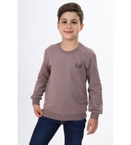 Toontoy Erkek Çocuk Baskılı Sweatshirt (Acı Kahve)
