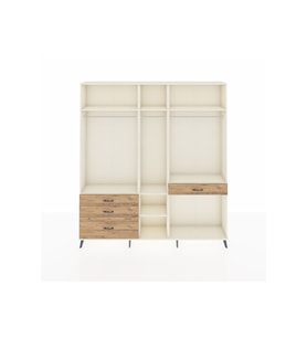 Arges Dolap 7 Raflı 4 Çekmeceli 3 Askılı 220x30x243 Aytaşı-Aytaşı/Çam