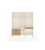 Arges Dolap 7 Raflı 4 Çekmeceli 3 Askılı 220x30x243 Aytaşı-Aytaşı/Çam