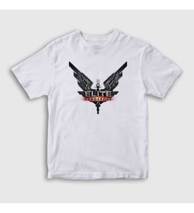 Presmono Unisex Çocuk Beyaz Logo Oyun Elite Dangerous T-Shirt 511218tt