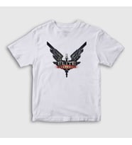 Presmono Unisex Çocuk Beyaz Logo Oyun Elite Dangerous T-Shirt 511218tt