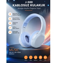 J500 MAVİ RENK BLUETOOTH KAFA ÜSTÜ KULAKLIK