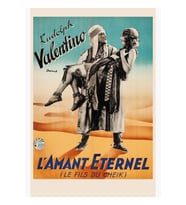 Rudolph Valentino The Son Of The Shiek (1926) French Tablo Ahşap Poster Dekoratif