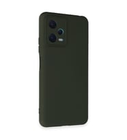 Xiaomi Redmi Note 12 5g Kılıf Nano İçi Kadife Silikon - Koyu Yeşil