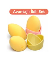 Makyaj Süngeri Standı İkili Set Kozmetik Standı Beauty Blender Tutucu Makyaj Organizeri