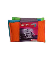 Active Magic Sünger Mutfak Bulaşık Süngeri Karışık Renkli 3 Adet