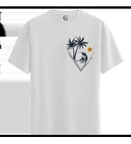 Tropic Wave - %100 Pamuklu Kadın Beyaz Tişört - Premium Quality (Siyah - Beyaz)