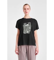 Kadın Kısa Kollu T-Shirt 25N-2118 (Siyah)