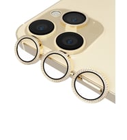 Binano Iphone 13 Pro/13 Pro Max Taşlı Gold Kamera Koruyucu