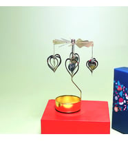 Kalpli Metal Mumluk, Isı İle Döner, Altın, 13x8