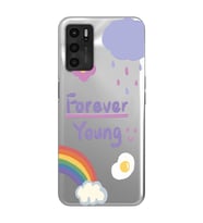 Oppo A16 / A55 Uyumlu Forever Young Tasarımlı Şeffaf Telefon Kılıfı
