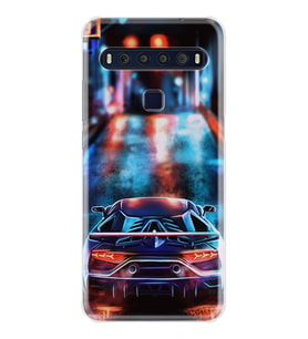 TCL 10L 10 Plus 10SE 20E 20SE 30SE L7 Kılıf Desemli Silikon Neon Cars 1724