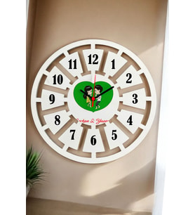 En Güzel Sevgili Hediyesi Duvar Saati 40cm 006 (Beyaz)