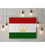 Tacikistan Bayrağı Kanvas Tablo 40x55cm Dekoratif Tablo