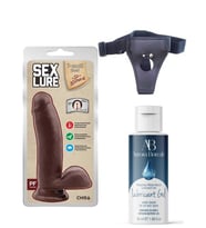 Censan Belden Bağlamalı Kayganlaştırıcı Set  Lure Kıkırdaklı Gerçekçi Dildo -