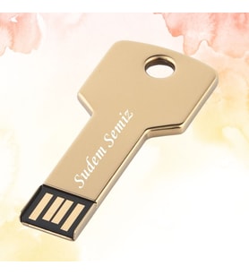 KİŞİYE ÖZEL KUTULU GOLD 16GB ANAHTAR FLAŞ BELLEK FARKLI RENKLERDE