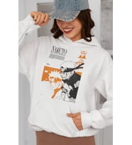 Settimo Hokage Naruto Baskılı Unisex Oversize Anime Hoodie