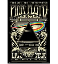 Erik Poster Pink Floyed The Dark Side of the Moon Tour 1973 Sanat Baskısı - Oturma Odası veya Dekorasyon Yatak Odası - Dekorasyon Odası - Boyut 61 x 91 - Resmi Pink Floyed Fan Ürünü
