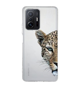 Redmi Mi 11T/Mi 11T Pro Uyumlu Kaplan Desenli Şeffaf Telefon Kılıfı
