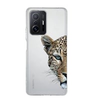 Redmi Mi 11T/Mi 11T Pro Uyumlu Kaplan Desenli Şeffaf Telefon Kılıfı