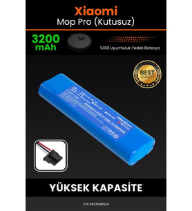 Xiaomi Mi Vacuum Mop Pro 3200mAh Robot Süpürge Bataryası - Yüksek Yoğunluklu Li-ion Hücre