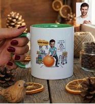 Kişiye Özel Karikatürlü Erkek Fizyoterapist Kupa Bardak Tıp Bayramı Hediyesi