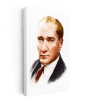 Kanvas Tablo Atatürk Mavi Gözlü Yüz Atatürk Tablosu Ev Ofis Duvar Dekoru