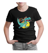 Okula Dönüş - Dinazor Siyah Çocuk Tshirt