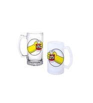 Ghostbastır Design Simpsons Duff Kulplu Bira Bardağı Buzlu veya Şeffaf Seçenekli 0210