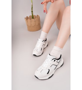 Beyaz Kadın Günlük Sneaker Ayakkabı 6101