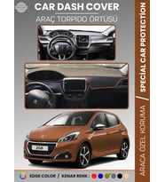 PEUGEOT 208 (2012-2019) Torpido Örtüsü Ön Göğüs Koruma Torpido Koruma Birebir Uyum Kaymaz Özel Kesim