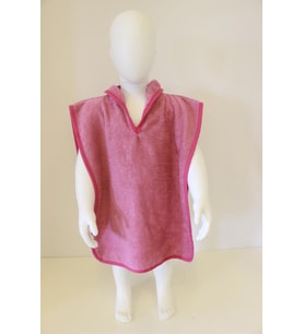 Ender Home Bebek Pançosu Çocuk Pançosu Bukle Kapşonlu Havlu Panço 5-6 Yaş-Pembe