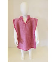 Ender Home Bebek Pançosu Çocuk Pançosu Bukle Kapşonlu Havlu Panço 5-6 Yaş-Pembe