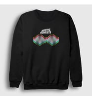 Presmono Unisex Siyah Wave Arctic Monkeys Sweatshirt 294477tt