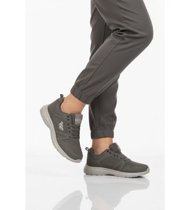 Walkway Beyaz Fileli Hafif Bağcıklı Esnek Unisex Spor Ayakkabı 020 G (Füme)