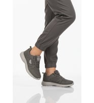 Walkway Beyaz Fileli Hafif Bağcıklı Esnek Unisex Spor Ayakkabı 020 G (Füme)