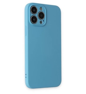 ERTAN iPhone 13 Pro Max Kılıf Nano içi Kadife Silikon - Mavi
