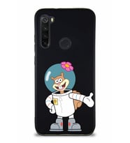 Xiaomi Redmi Note 8 Soft Premier Kapak Sandy Tasarımlı Silikon Kılıf - Siyah (Şeffaf)