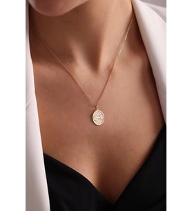 Kişiye Özel Dambıl Model Minimal Kolye 925K Gümüş (Gold)