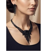 ZİRKON TAŞLI ABİYE KOLYE KÜPE SET