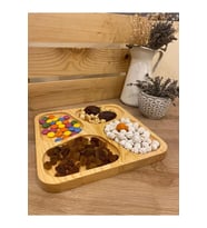 Gurme 4 Bölmesli Çerezkik ve Sunum Tabağı 21x21