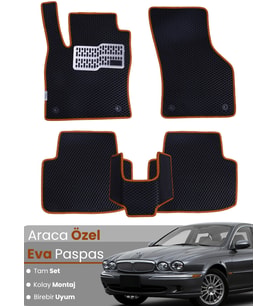JAGUAR X TYPE (2001-2009) Uyumlu EVA Paspas Tam Set–Araca Özel,Kolay Montaj,Su Geçirmez