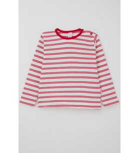 Breeze Kız Bebek Uzun Kollu Tişört Patlı Çizgili 9 Ay-3 Yaş, Beyaz