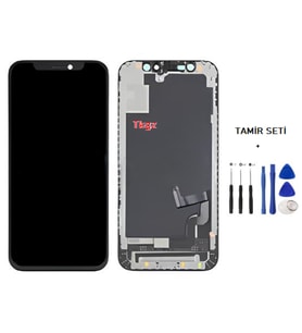Tkgz - iPhone 12 MİNİ Uyumlu Lcd Ekran Dokunmatik Servis (GX MARKA) + TAMİR SETİ