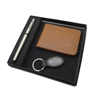 Signator D363 İsme Özel Set - Deri Kartlık + Anahtarlık  + Kalem Seti  İsme Özel Hediyelik Set (Karışık)