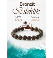 Bronzit Doğaltaş Bileklik, Fasetli Bronzit Doğal Taş Asansör Bileklik B1045 (8mm-18cm)