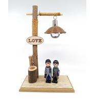 Love Sevimli Çift Dekor Masa Lambası