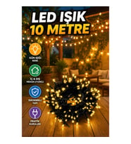 10 Metre Gün Işığı LED Şerit Işık Kumandalı Dekoratif Parti ve Kutlama Aydınlatması