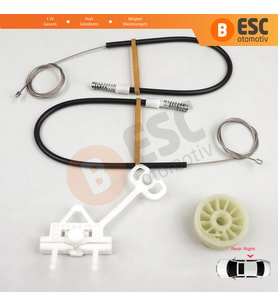 Fiat Abarth Punto Grande Evo MK3 199 2005-2024 51723327 İçin Elektrikli Arka Sağ Kapı Cam Kriko Seti