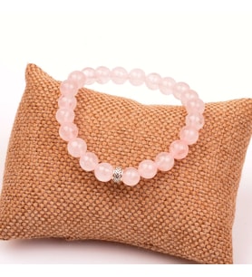 Pembe Kuvars Taşı Bileklik (8 mm)